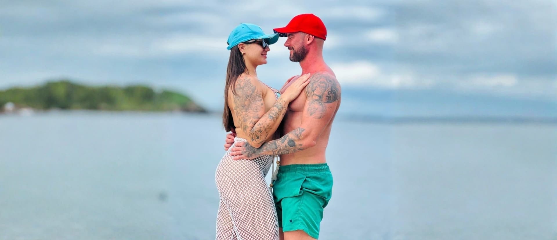 Rio Swingers couple enjoying the Rio de Janeiro coastline at sunset